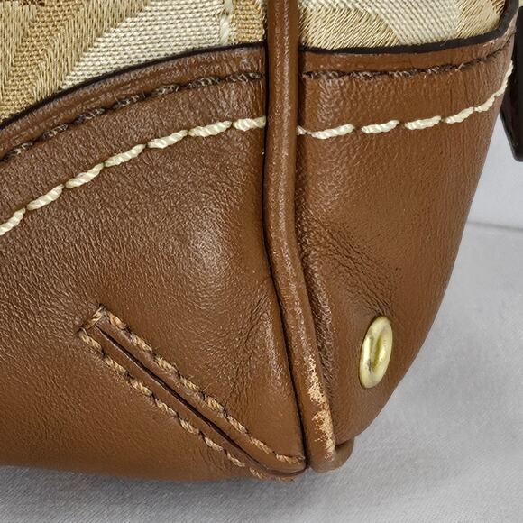 COACH Hampton Optic Signature Jacquard & Leather Handbag w/ Matching fold Wallet - Picture 12 of 16